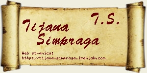 Tijana Šimpraga vizit kartica